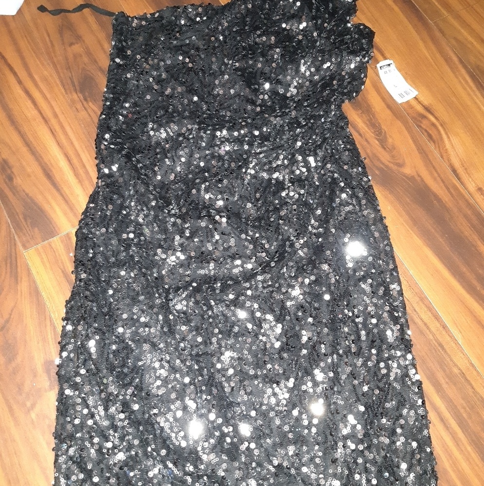 Black sequin dress